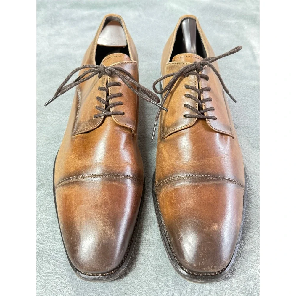 Kenneth Cole Reaction Shoes Mens‎ Size 12 Derby Cap Toe Dress Oxfords Leather